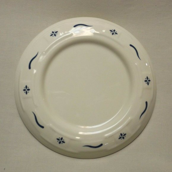 Longaberger Pottery Woven Traditions Classic Blue Pillar Candle Holder USA - Picture 6 of 6